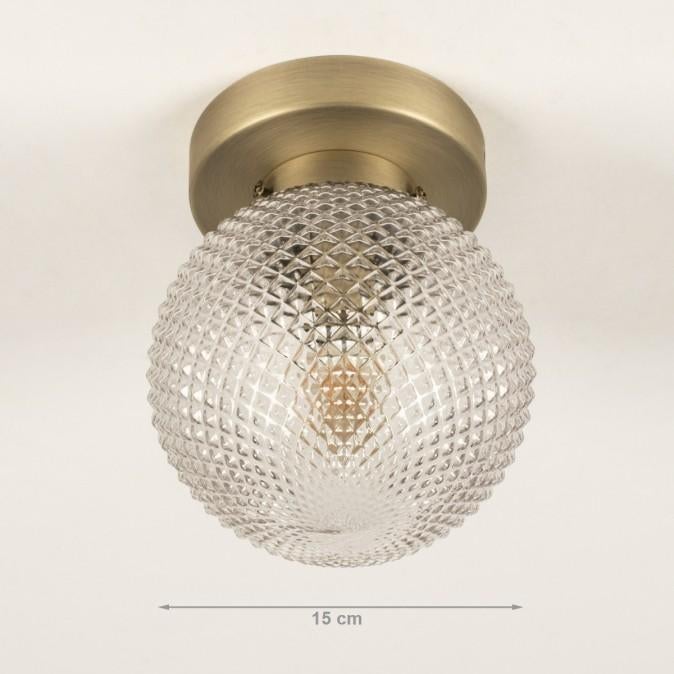 Lumidora plafonnière met bol van glas - Nieuw!, Ophalen, Nieuw, Glas