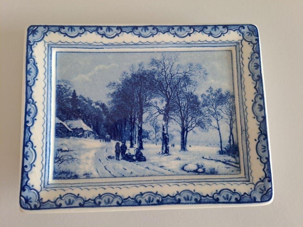 Delfts blauw wandbord/tegel naar Koekkoek prod. Westraven, Ophalen of Verzenden