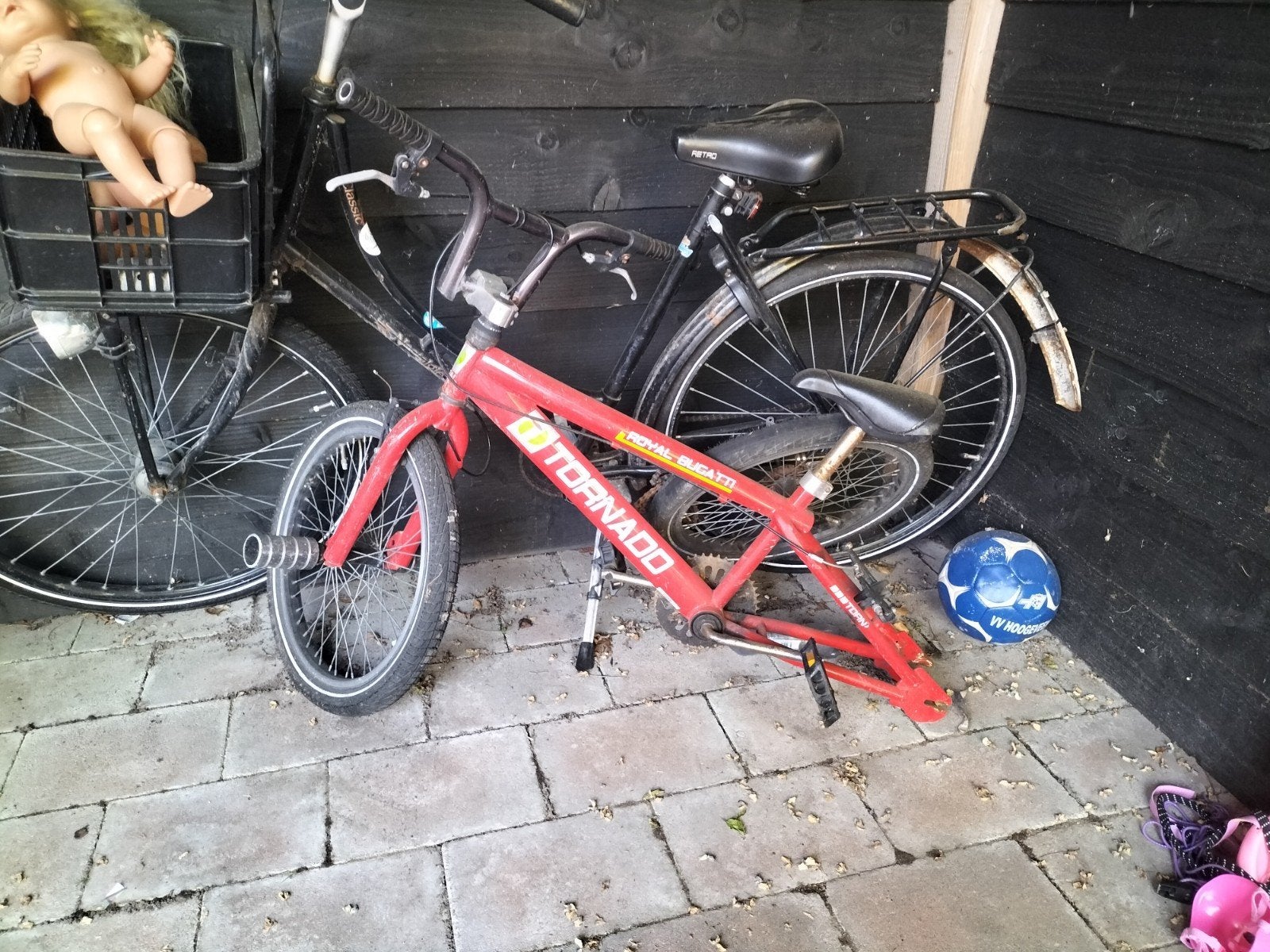 Rode kinderfiets Tornado - Gebruikt, Ophalen of Verzenden, Gebruikt, Minder dan 16 inch