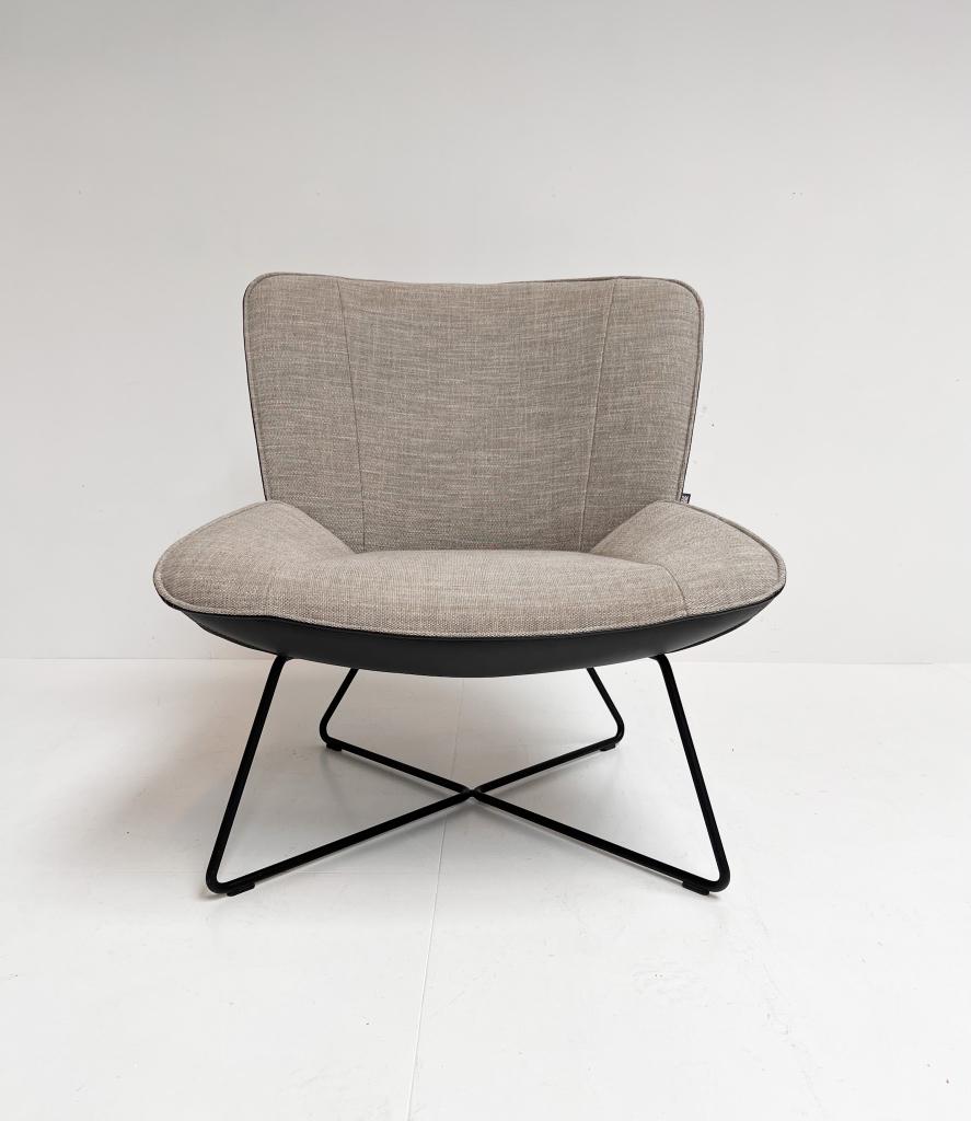 Rolf Benz leren 383 fauteuil van Joachim Nees, na 2000, Design, Leer, 75 tot 100 cm, Ophalen of Verzenden