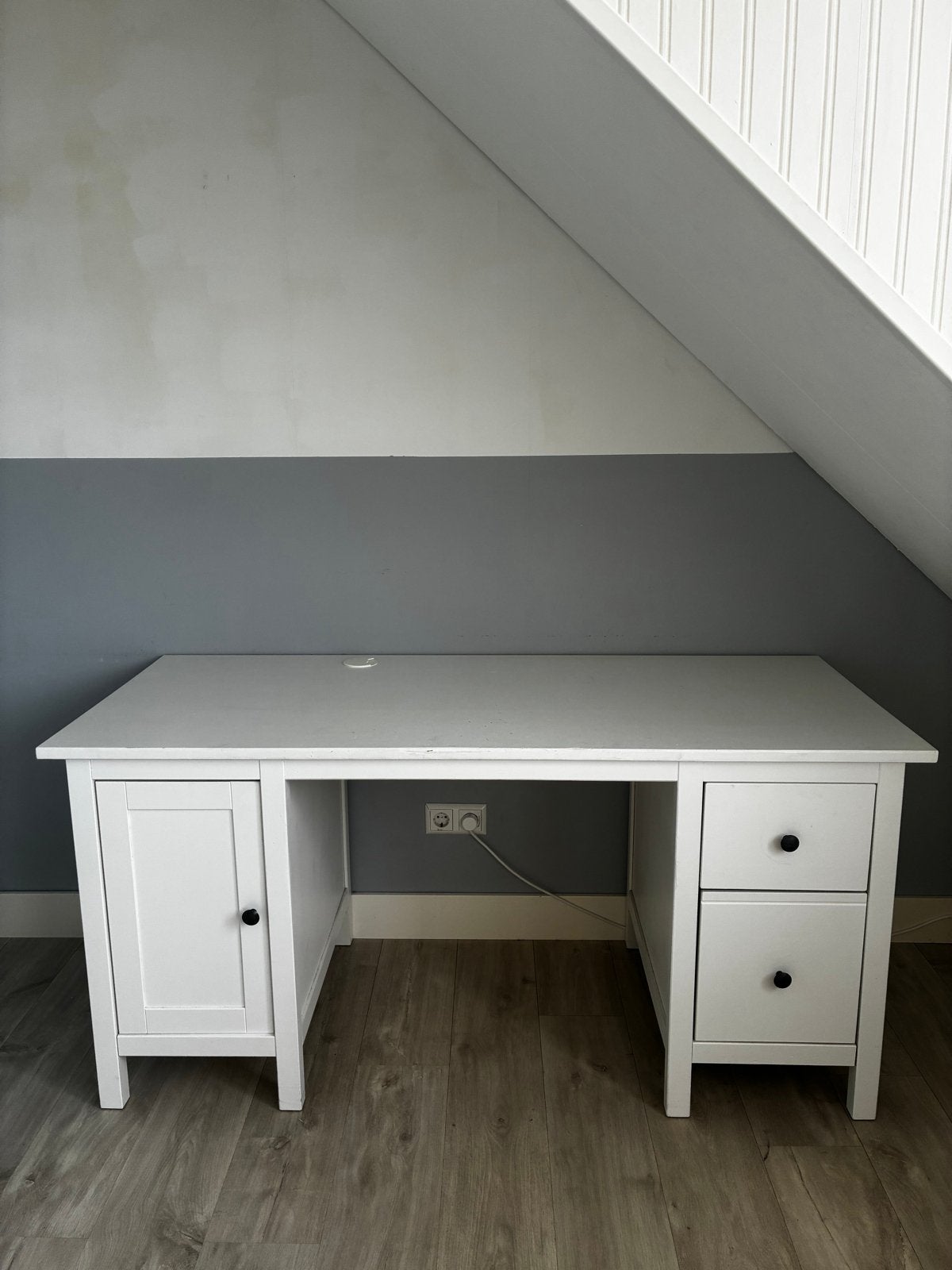 IKEA Hemnes bureau, wit., Huis en Inrichting, Ophalen, Gebruikt, 155 cm, Schoolbureau