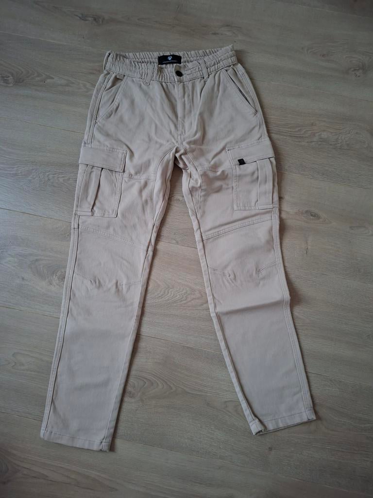 Beige broek met zakken, mt S, Beige, Ophalen of Verzenden, Maat 46 (S) of kleiner, Nieuw