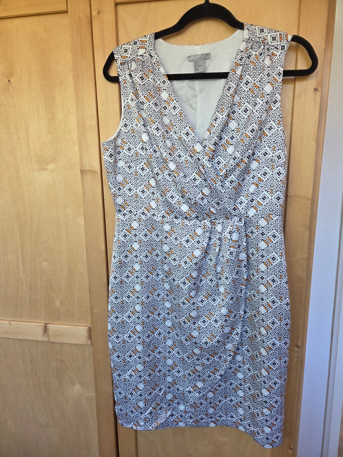 H&M Jurk met print, maat 42, H&M, Wit, Maat 42/44 (L), Ophalen of Verzenden