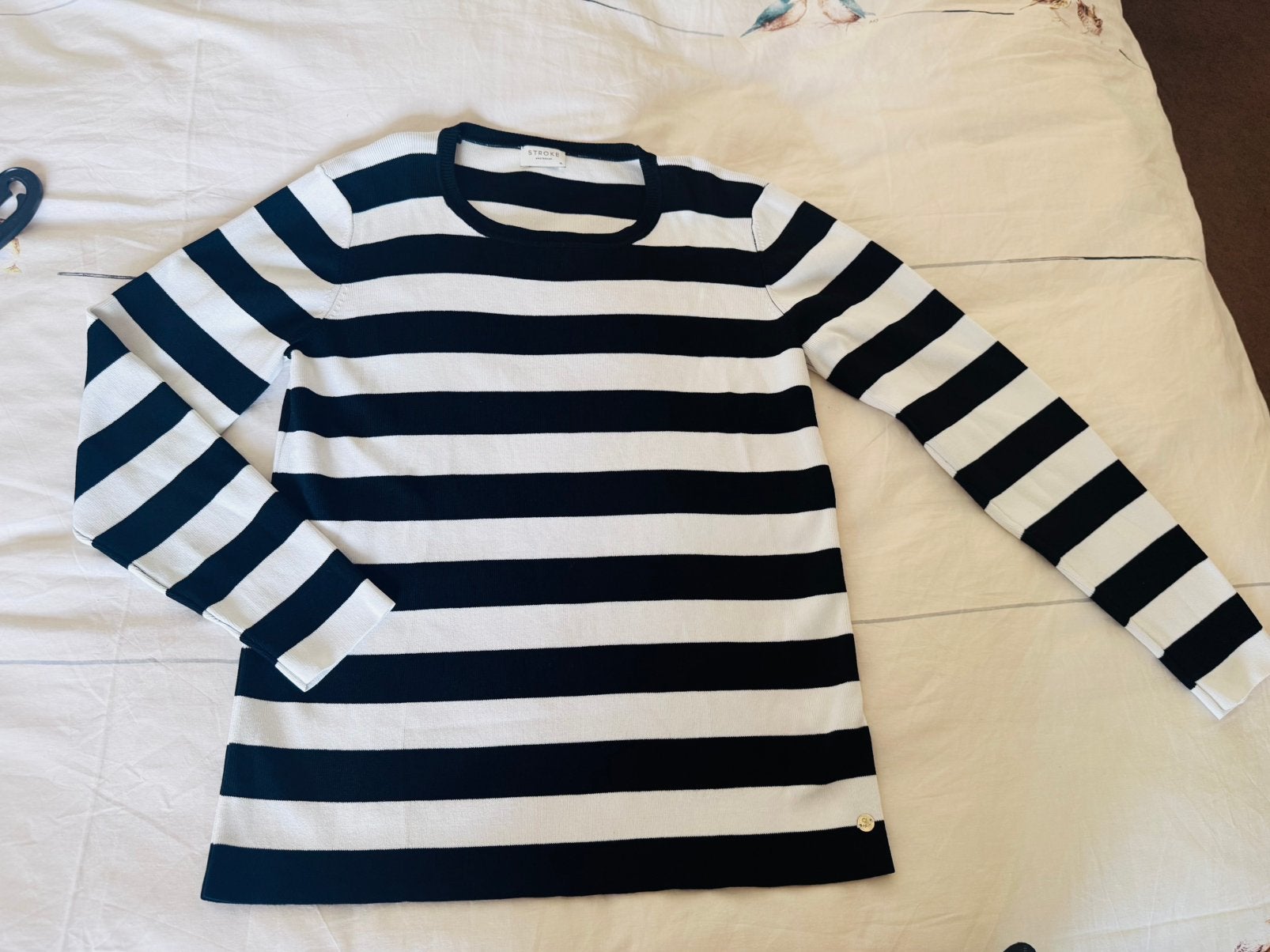 Stroke fijn gebreid zwart wit gestreept shirt maat XL, Kleding | Dames, Verzenden, Zwart, Maat 46/48 (XL) of groter, Zo goed als nieuw