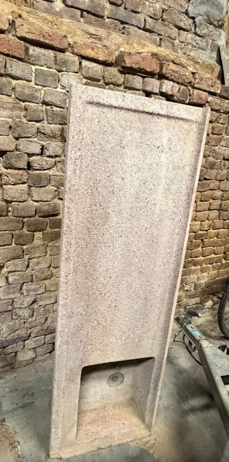 Vintage Terrazzo aanrechtblad., Ophalen, Gebruikt, Steen, Wastafel
