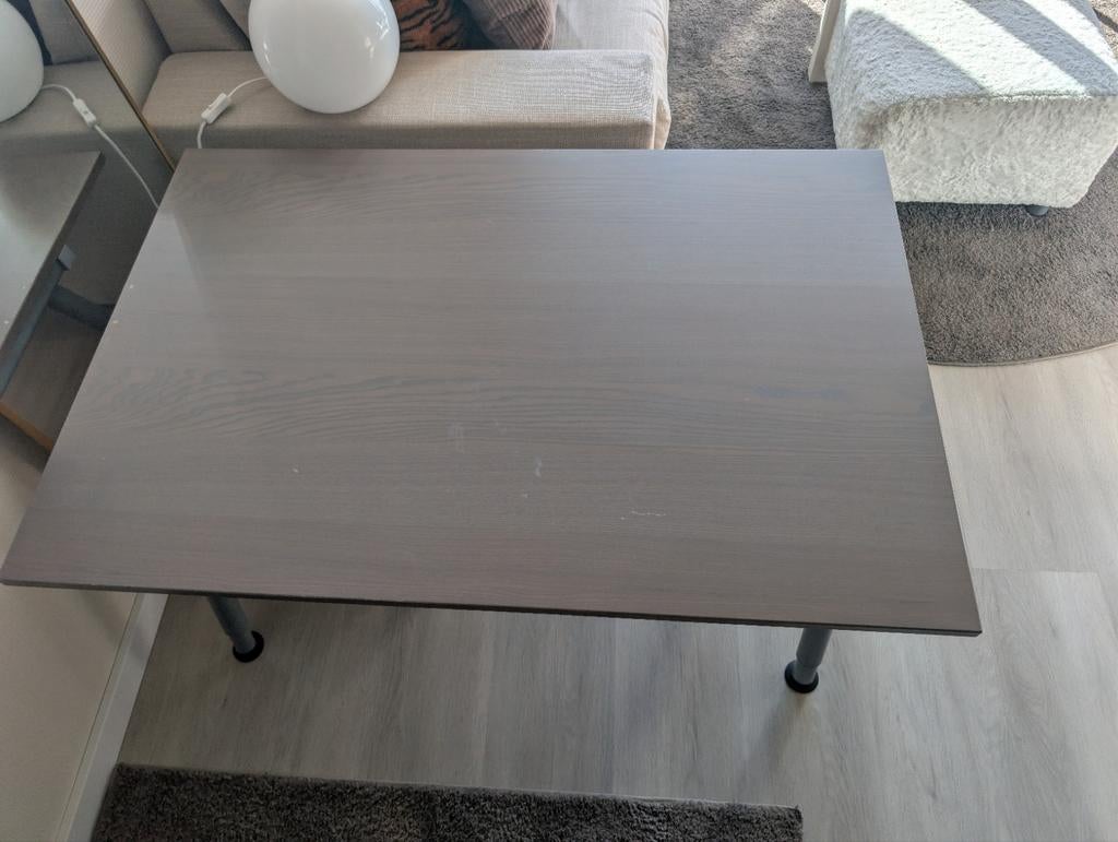 Ikea Galant in hoogte verstelbaar bureau (120cm x 80cm), Gebruikt, Scandinavisch, Hout, Bruin