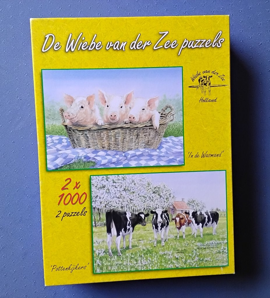 Puzzels Wiebe van der Zee 2x 1000 stukjes, Ophalen, Meer dan 1500 stukjes, Zo goed als nieuw, Legpuzzel
