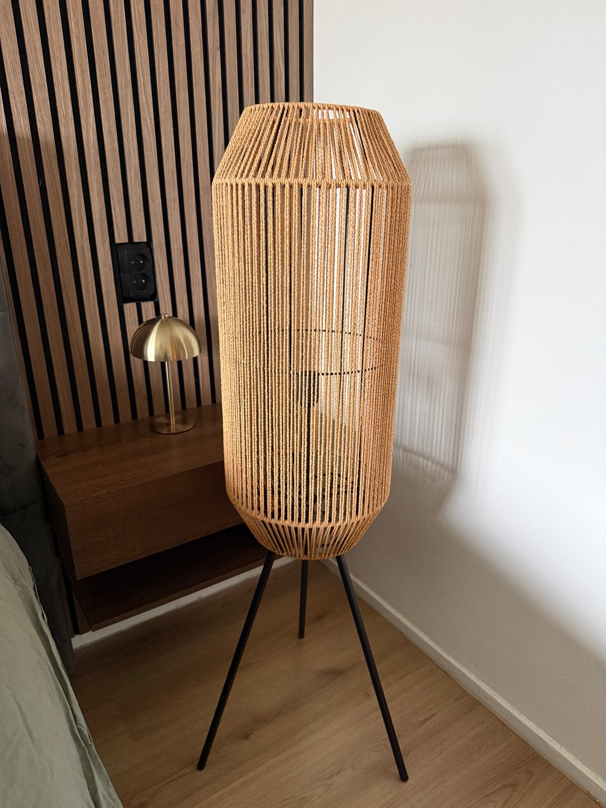 Vloerlamp Gaia Naturel Kwantum, Huis en Inrichting, Ophalen, 100 tot 150 cm, Natuurlijk materiaal, Nieuw