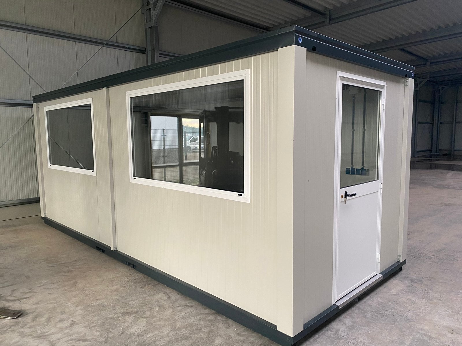Kantoorunit nieuw 3, 4, 5 en 6 meter, Tuin en Terras, Ophalen of Verzenden, Zo goed als nieuw, 3 ramen of meer