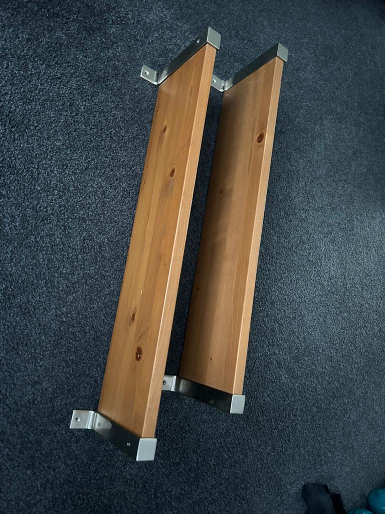 Legplanken boekenplanken RVS grenen planken boek wandplank, Huis en Inrichting, Woonaccessoires | Wandplanken en Boekenplanken