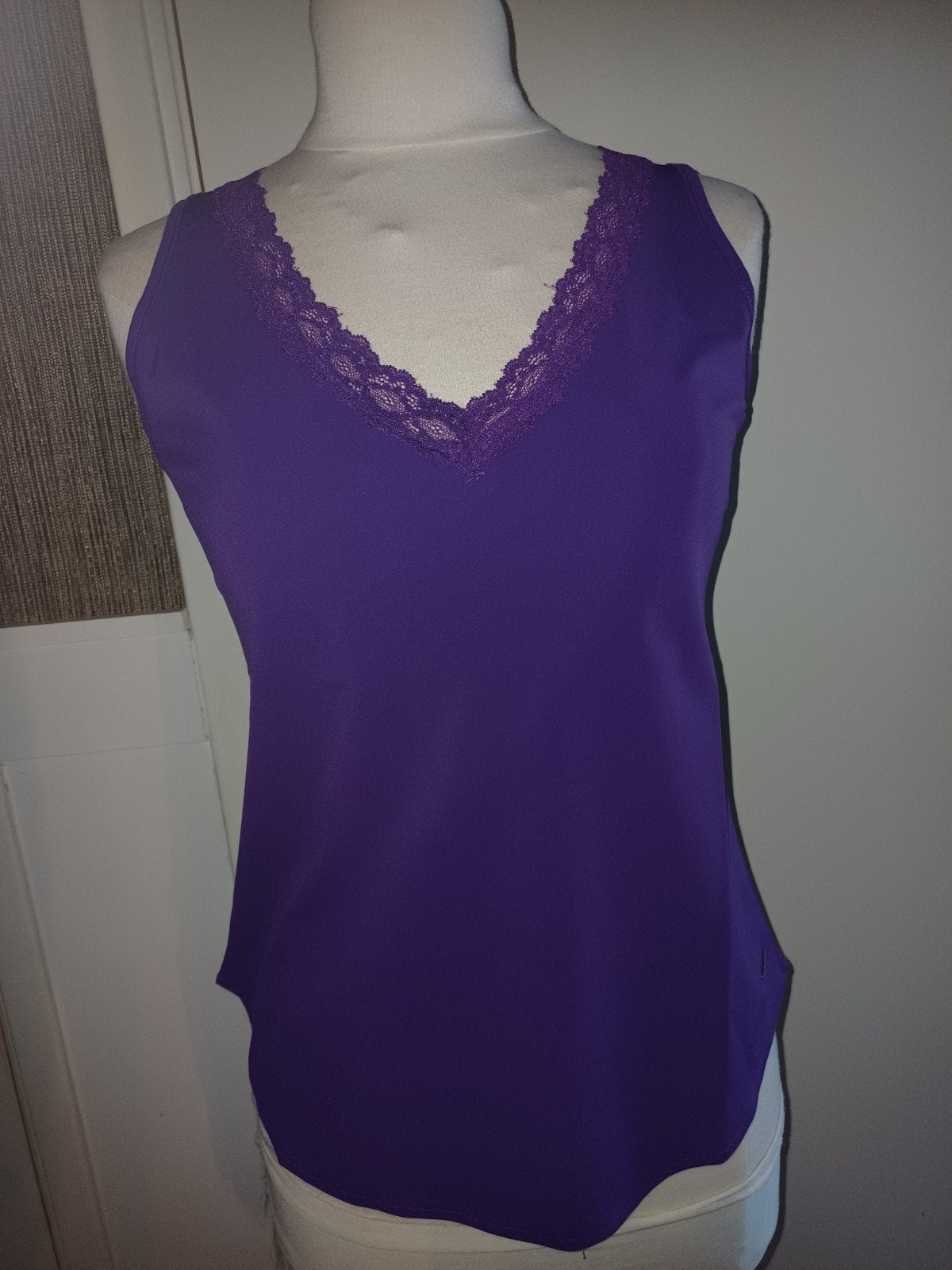 Mi Piace Travel Top met Smalle Kant Randje - Paars, Kleding | Dames, Tops, Maat 38/40 (M), Mp, Paars, Nieuw
