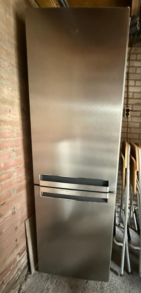 Whirlpool Koel-vriescombinatie - RVS look whirlpool, Witgoed en Apparatuur, Koelkasten en IJskasten, Ophalen, 150 tot 200 liter