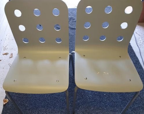 2 stoelen stapelbaar licht blauw Jules Ikea, Ophalen, Gebruikt, Twee, Blauw