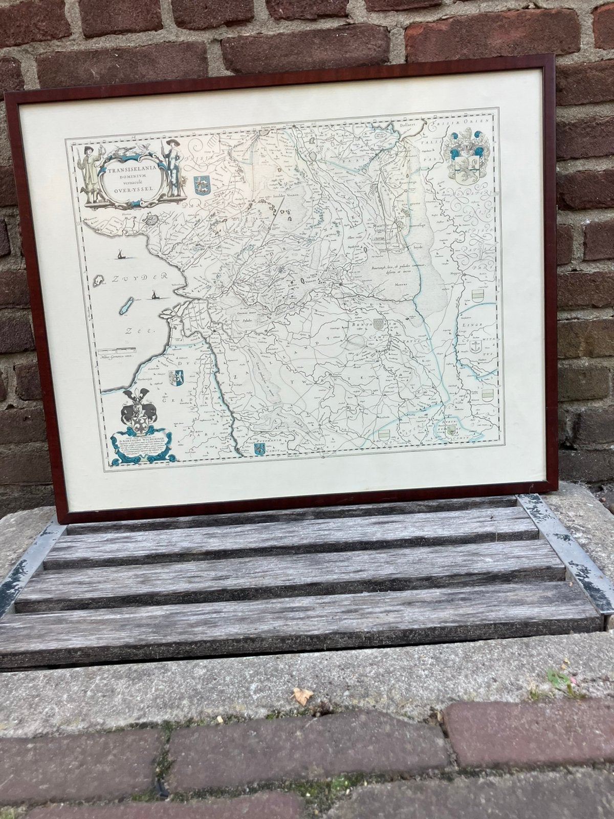Antieke kaart van Overijssel, Ophalen, 1800 tot 2000, Nederland, Landkaart