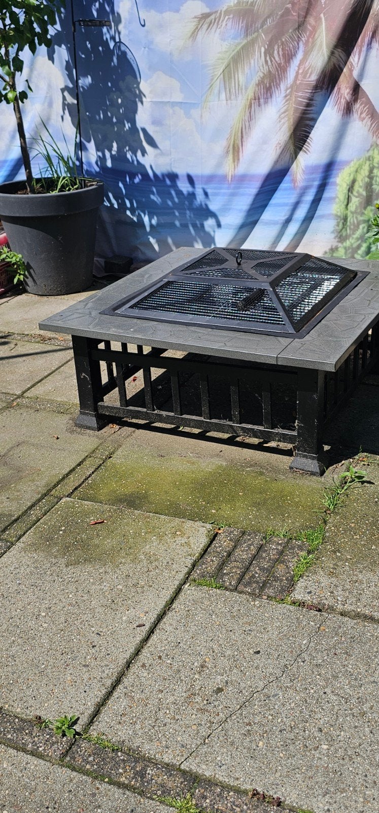 Vuur/bbq tafel, Ophalen