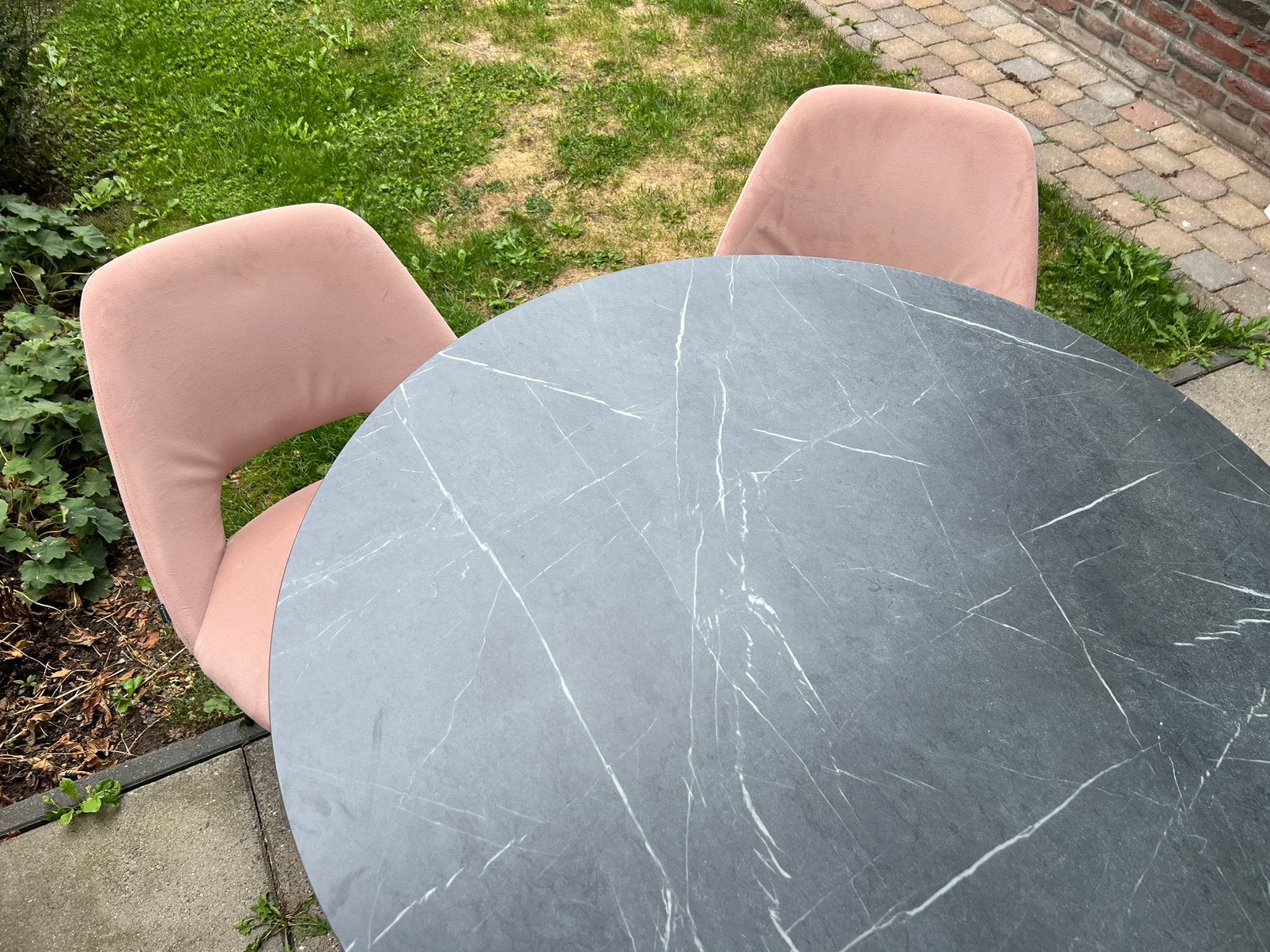 Bank, tv meubel, eettafel +6 stoelen, poef, Ophalen, 100 tot 125 cm, Bank van goossens, Tweepersoons