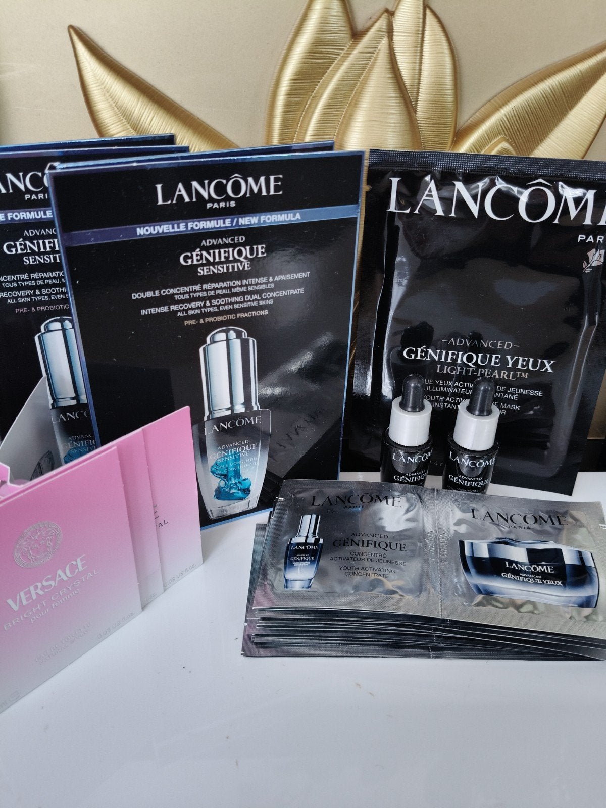 Lancome Luxe set proefjes creme & Proefjes Parfum, Ophalen of Verzenden, Nieuw, Gehele gezicht