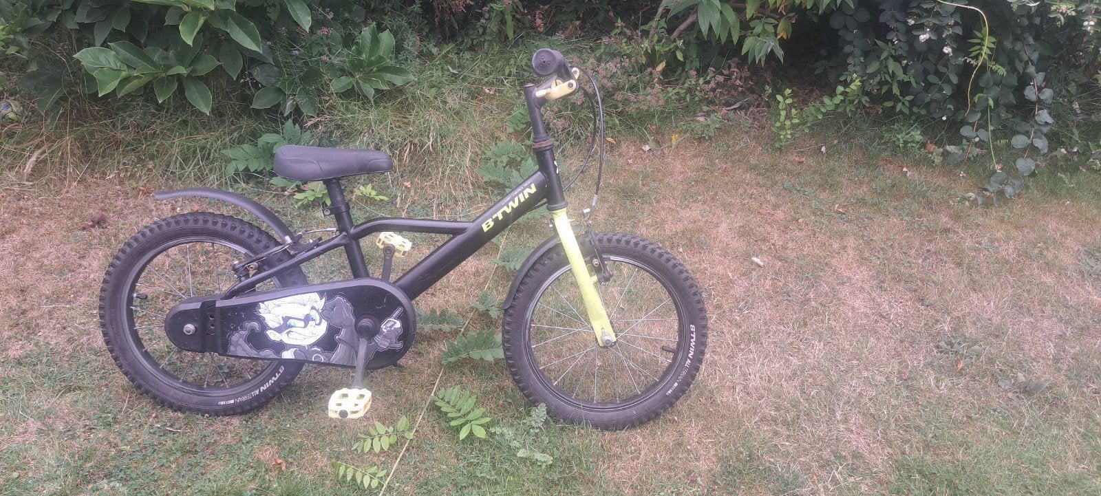 B'Twin kinderfiets 16 inch - Gebruikt, Ophalen, Velgrem, B'Twin, 16 tot 20 inch