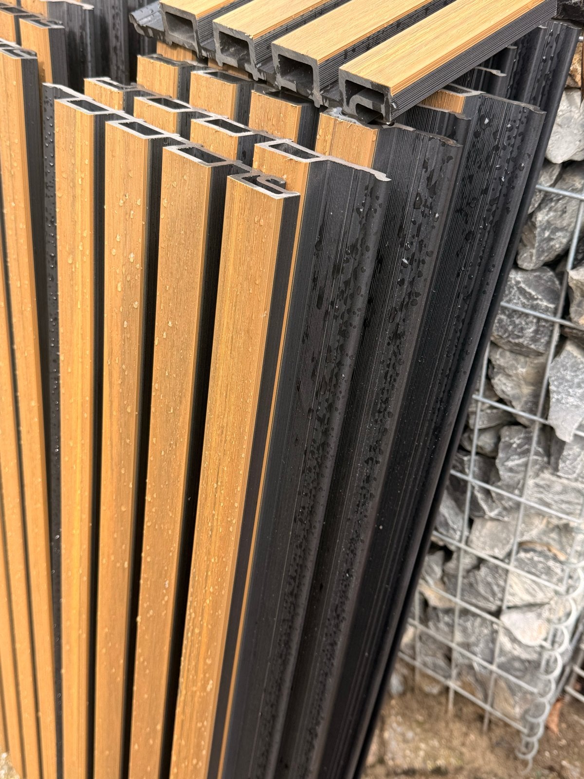 17x WPC wandpanelen 90 cm - Kunststof composiet, Tuin en Terras, Terrasdelen en Vlonders, Ophalen, Nieuw, Kunststof