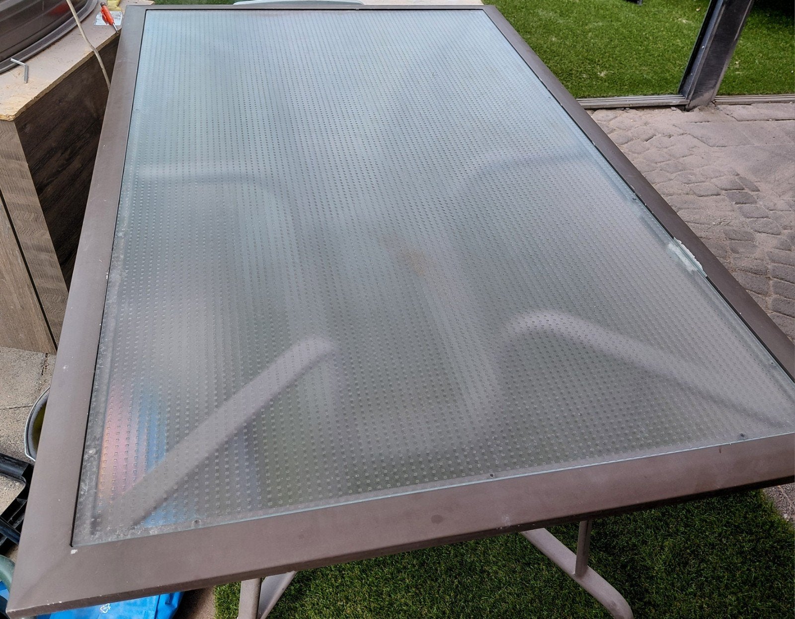 Tuintafel, Ophalen, Gebruikt, Rechthoekig, Aluminium