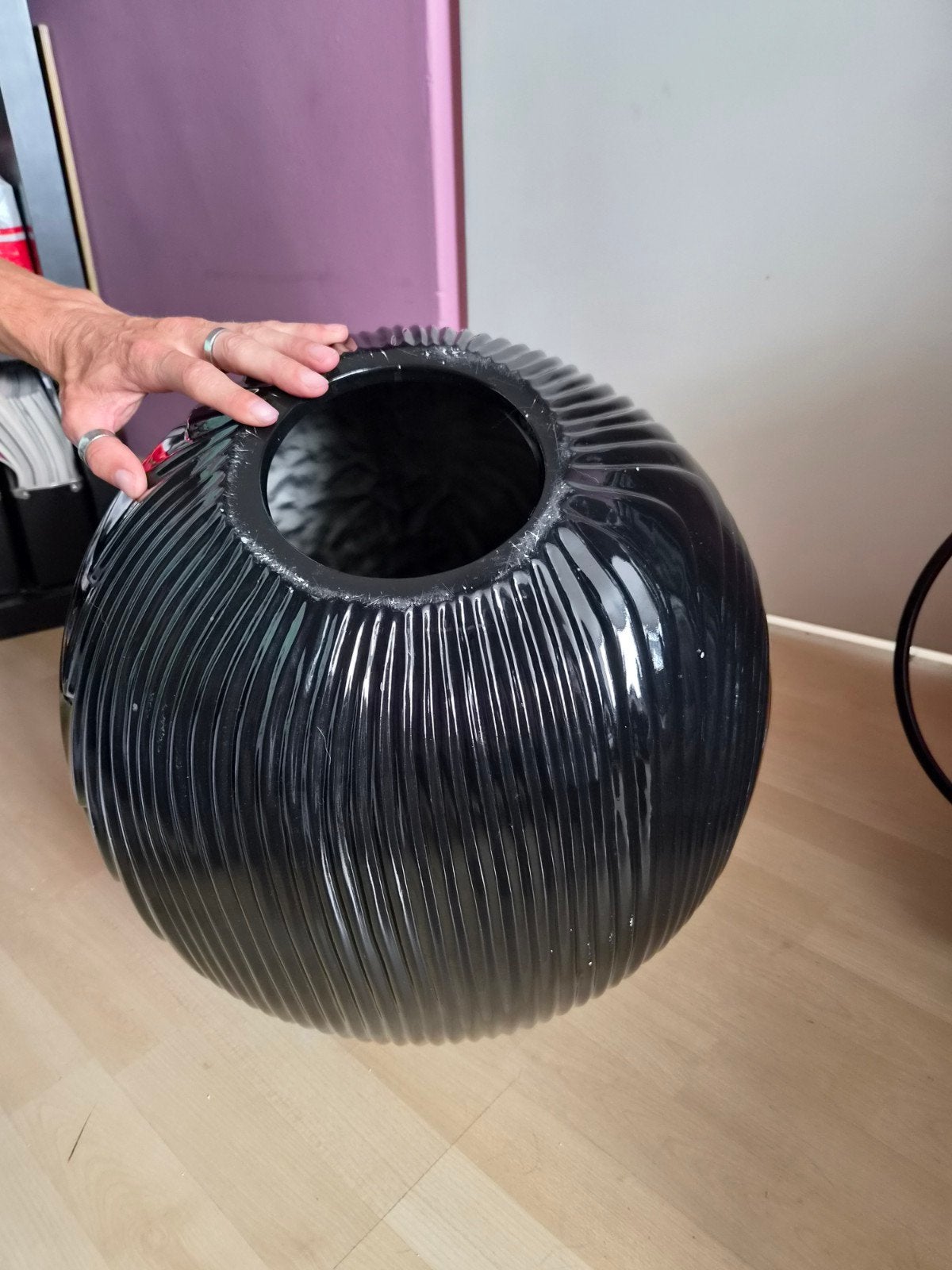 grote bol vazen zwart en wit, Antiek en Kunst, Ophalen