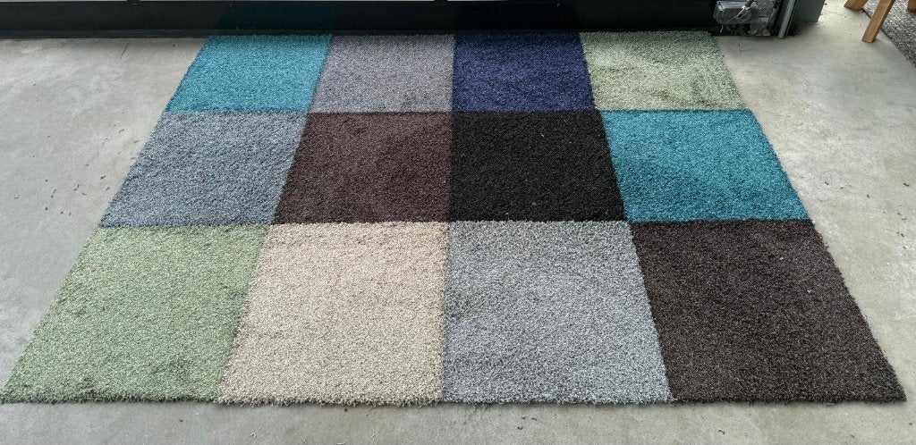 Hoogpolige tapijttegels goedkoop in de mix OP=OP, Nieuw, Ophalen of Verzenden, Tapijttegels, Zwart