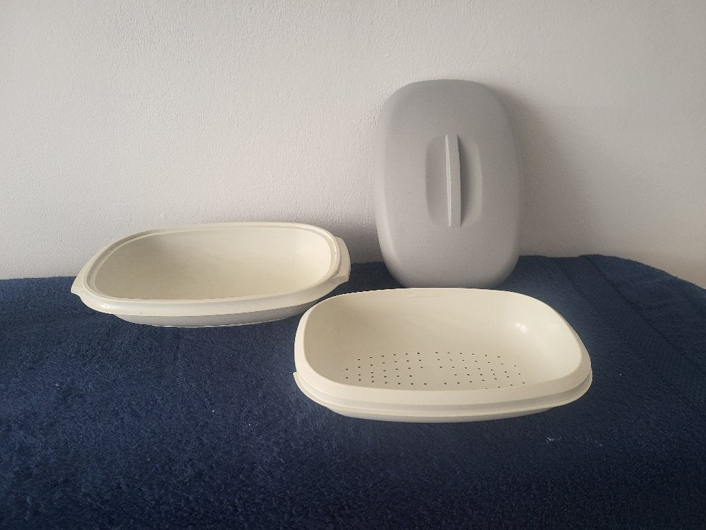 Tupperware serveerwonder vergiet ovale schaal vintage/retro, Huis en Inrichting, Keuken | Tupperware, Ophalen of Verzenden, Overige typen