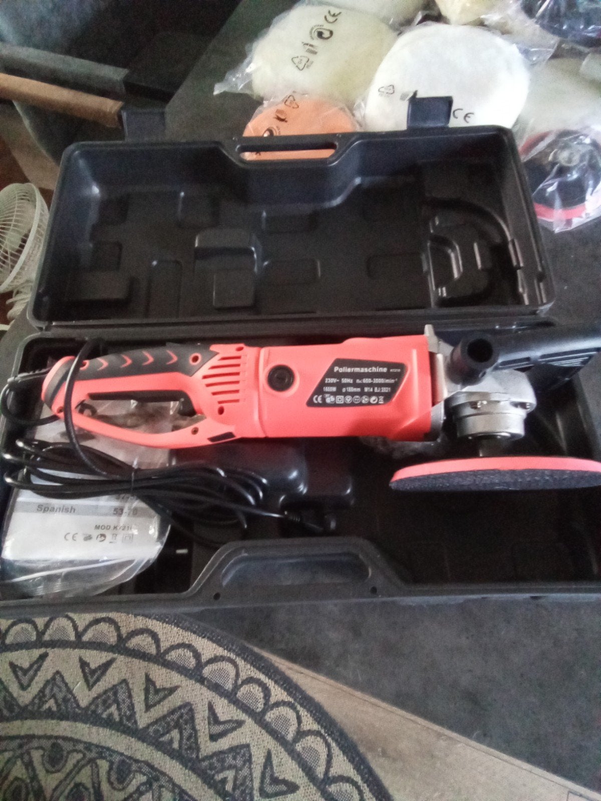 Polijstmachine met complete set accessoires, Ophalen