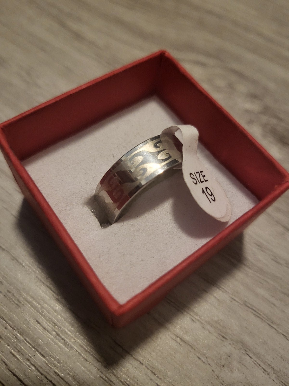 Nieuwe zilverkleurige ring, maat 19, IJzer of Staal, 19 tot 20, Nieuw, Ophalen of Verzenden