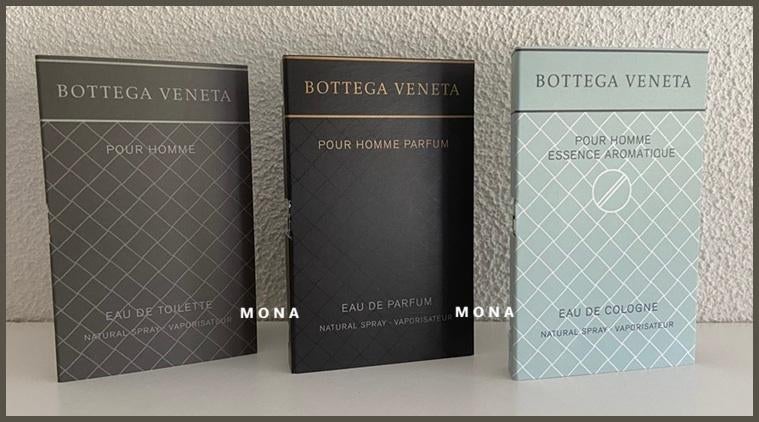 BottegaVeneta Homme set 3 parfum samples proefjes testers, Verzenden, Nieuw