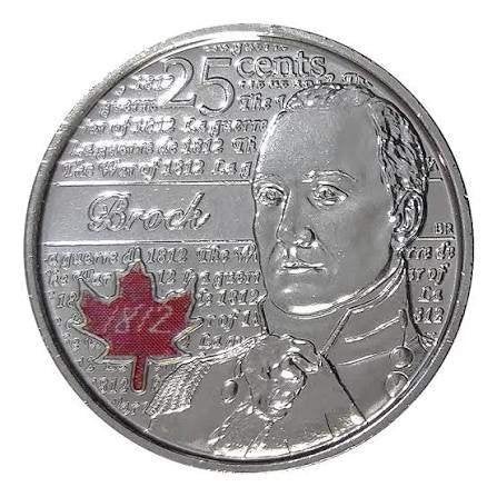 Canada - 25 cent 2012 - Colored Brock - Circulated!, Verzenden, Noord-Amerika, Losse munt