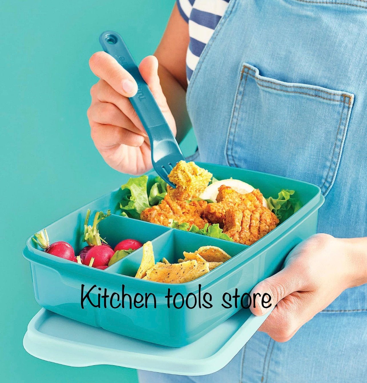 Tupperware luchbox vakjesbord snacksdoos broodtrommel 1L, Overige kleuren, Nieuw, Ophalen of Verzenden, 1000 ml