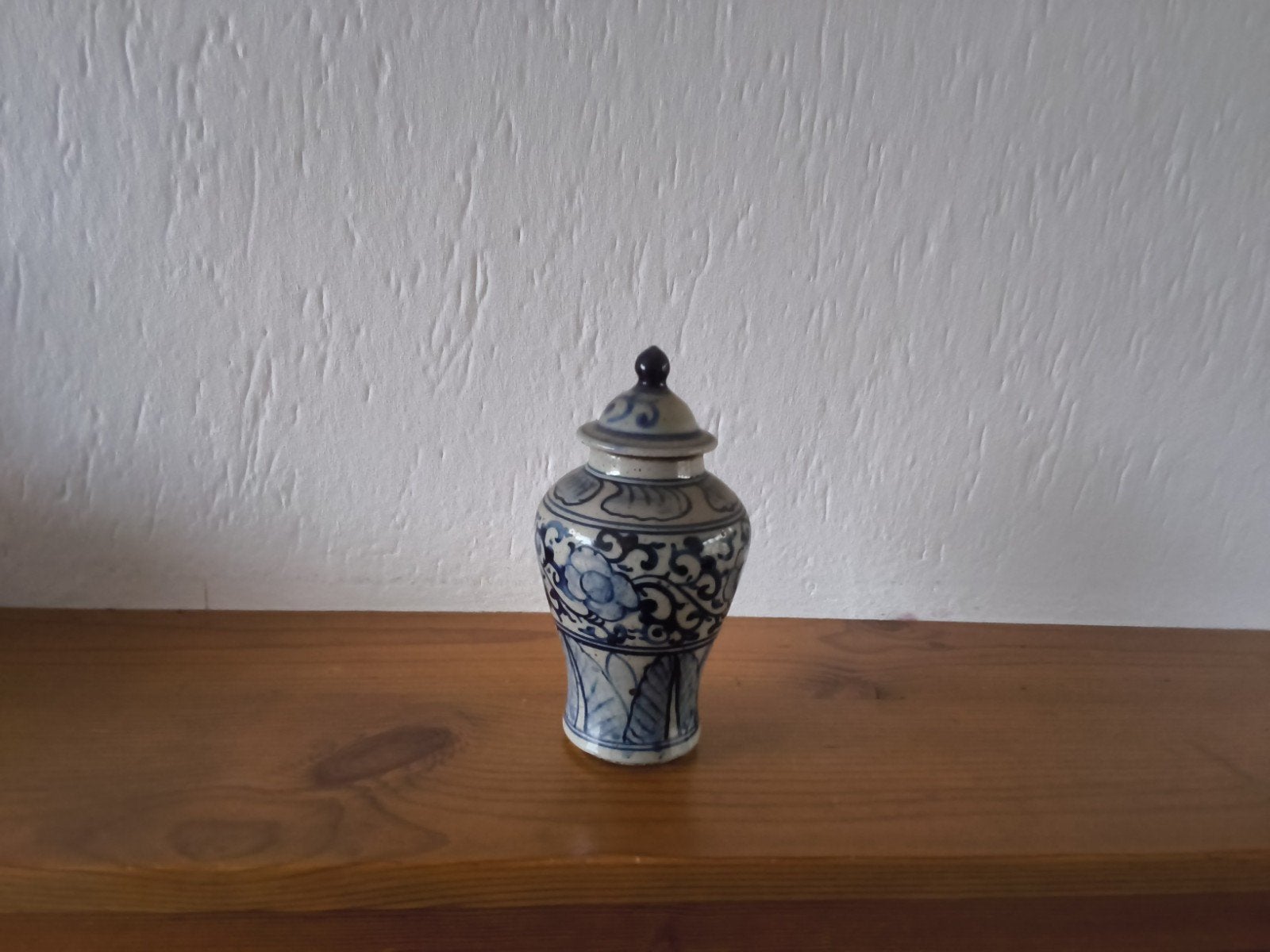Antieke Chinese gemberpot blauw-wit porselein, Ophalen