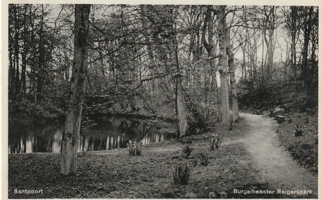 Santpoort  Burgemeester Reigerspark, Ophalen of Verzenden, 1940 tot 1960, Ongelopen, Noord-Holland