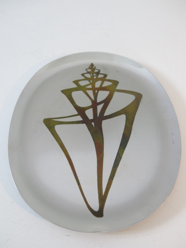 Zeldzaam  Sambonet Design Bord  Bronzen Schelp, Ophalen of Verzenden