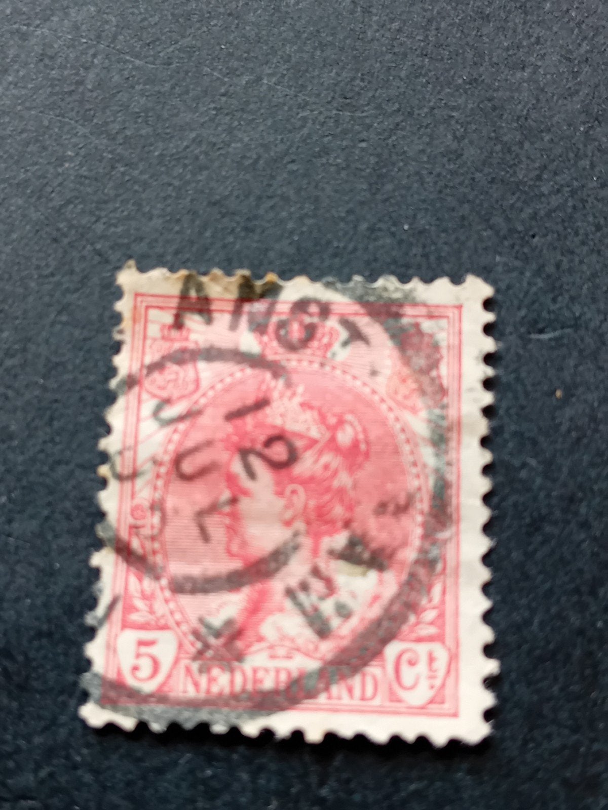 Nederlandse zegel 5 cent, gestempeld, Koningin Wilhelmina, Postzegels en Munten, Ophalen of Verzenden, T/m 1940, Gestempeld