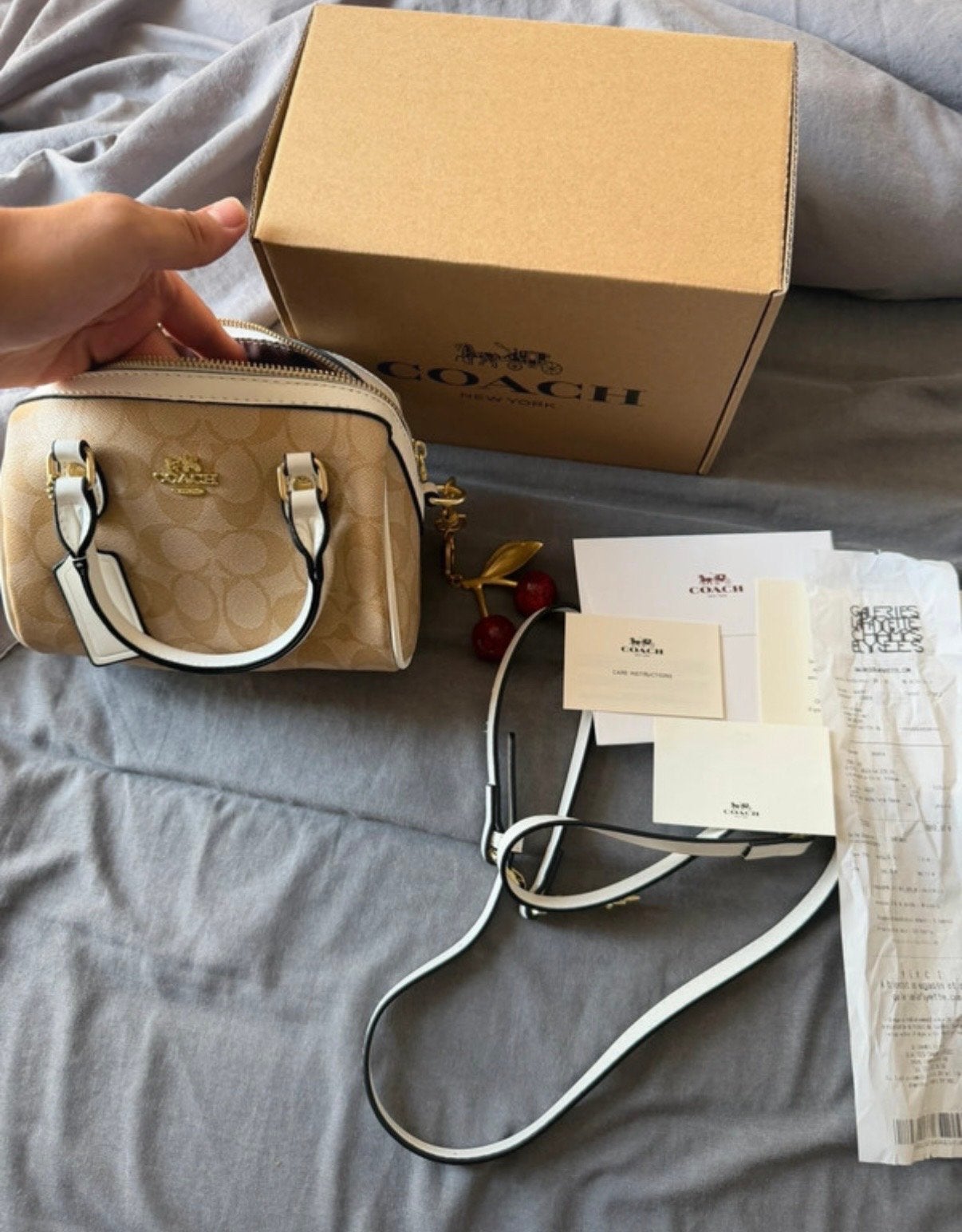 Coach schouder/handtasje tasje, Verzenden, Nieuw, Beige, Handtas