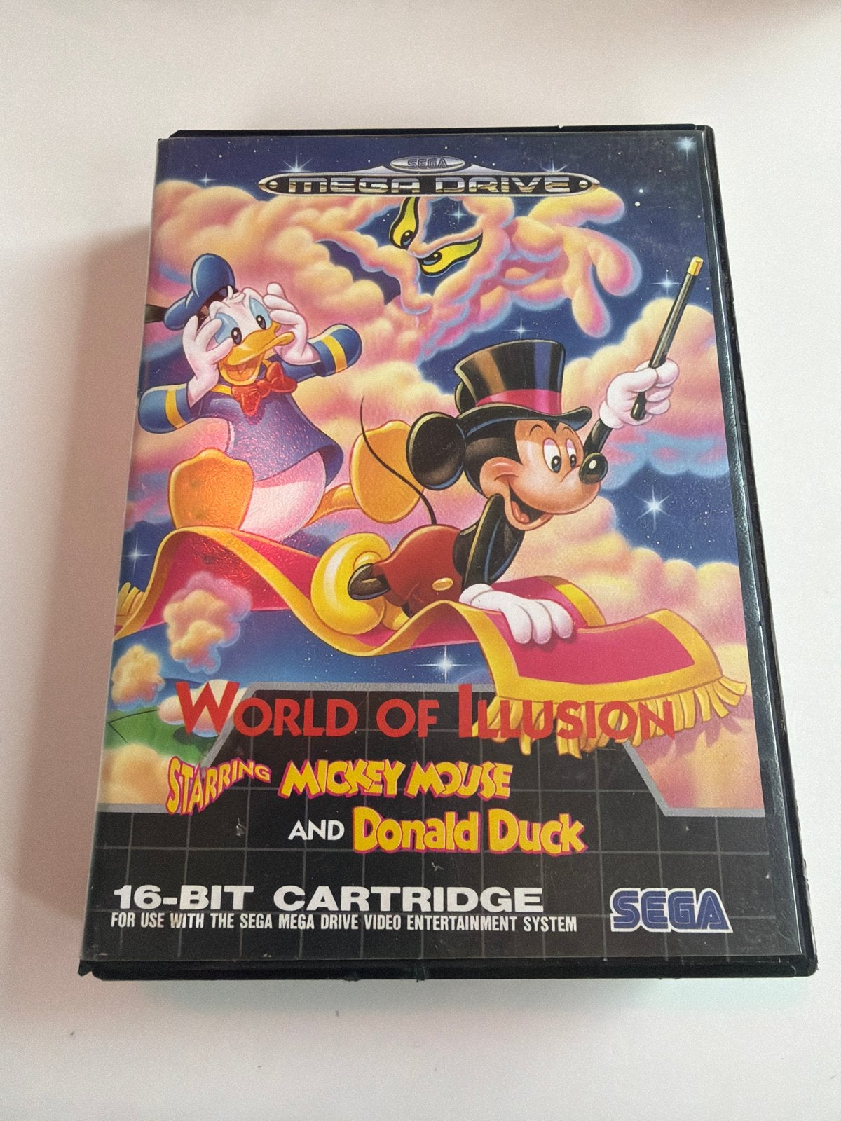 World of Illusion Mega Drive - Mickey Mouse & Donald Duck, Spelcomputers en Games, Games | Sega, Gebruikt, 2 spelers, Eén computer