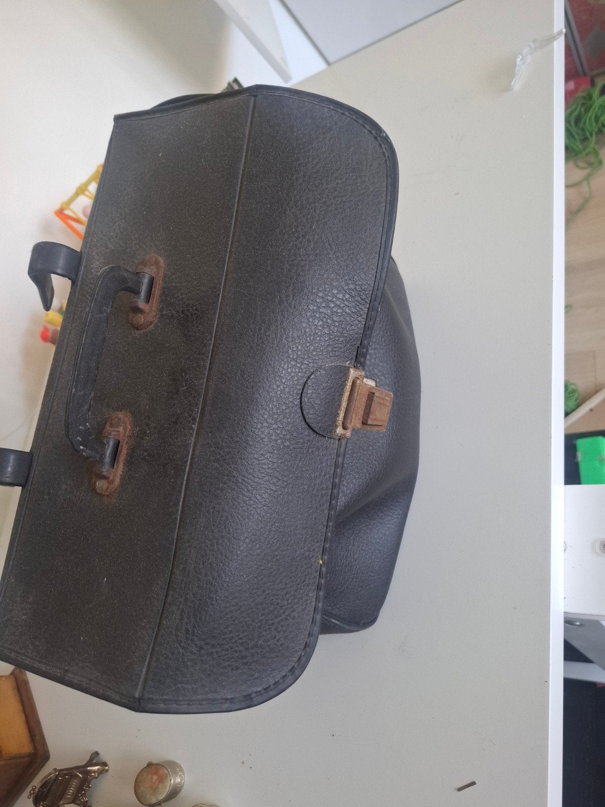 Ouderwetse leren fietstas - Vintage look, Ophalen of Verzenden, Zo goed als nieuw