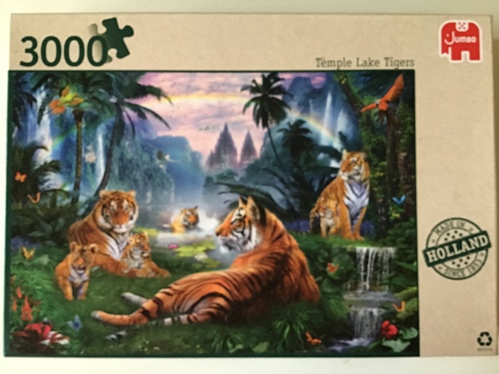Jumbo puzzel Tijgers, Hobby en Vrije tijd, Ophalen of Verzenden, Meer dan 1500 stukjes, Zo goed als nieuw, Legpuzzel