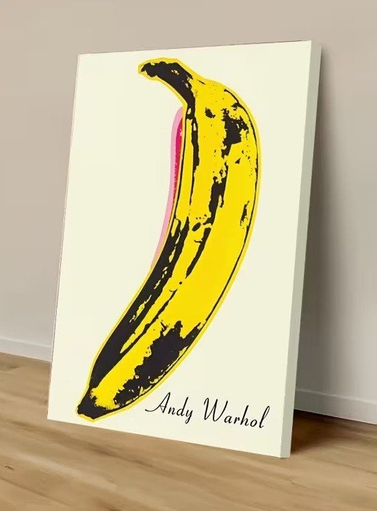 Andy Warhol - Banana - Canvas Schilderij, Verzenden