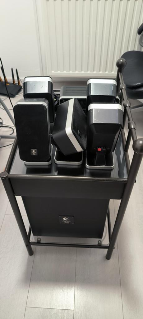 Logitech Z 5400 5.1 Geluidsset in goede staat, Ophalen of Verzenden, 120 watt of meer, Subwoofer, Overige merken