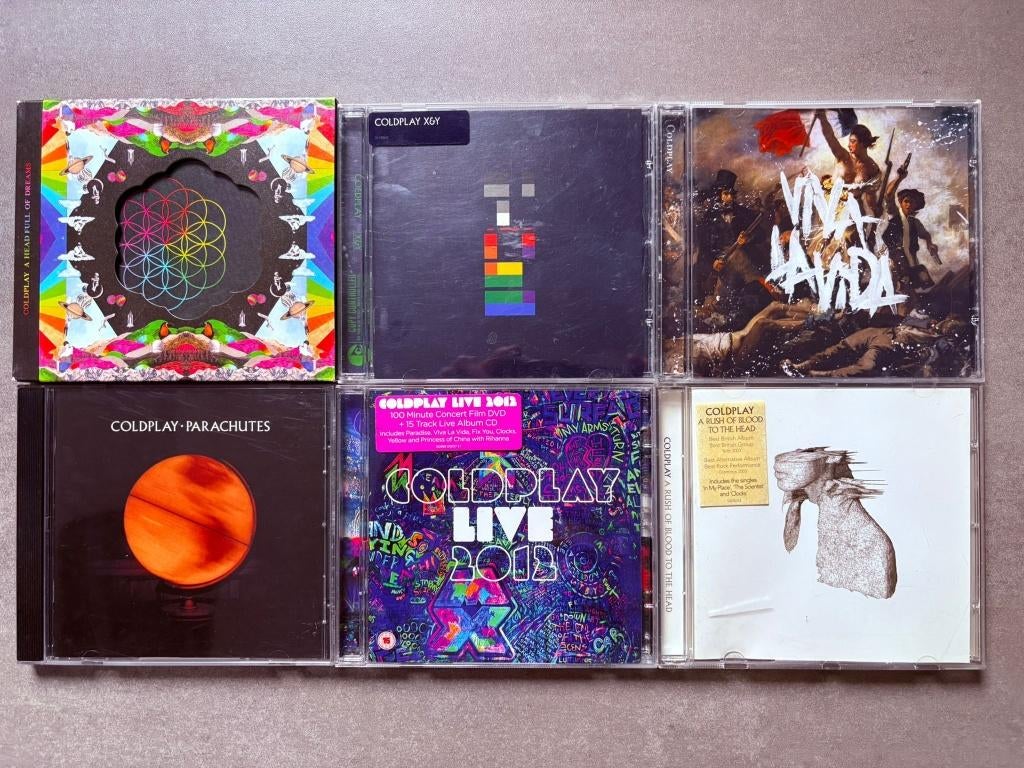 Coldplay 9x cd- X&Y, Clocks,2012, Rush, Adven, Viva & Left R, Ophalen of Verzenden, Zo goed als nieuw