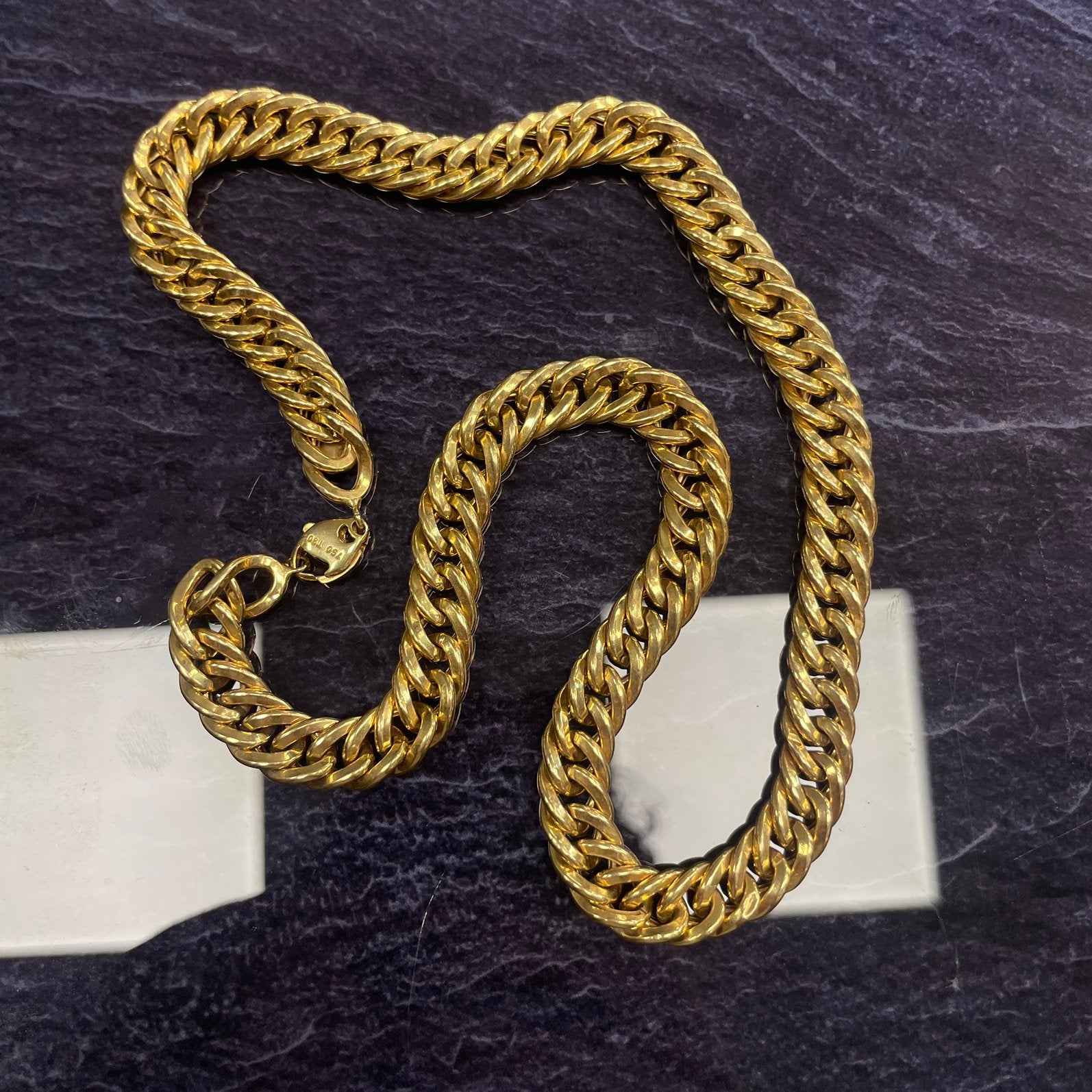 18k gouden gourmet/cuban ketting, Ophalen of Verzenden, Nieuw, Goud, Goud