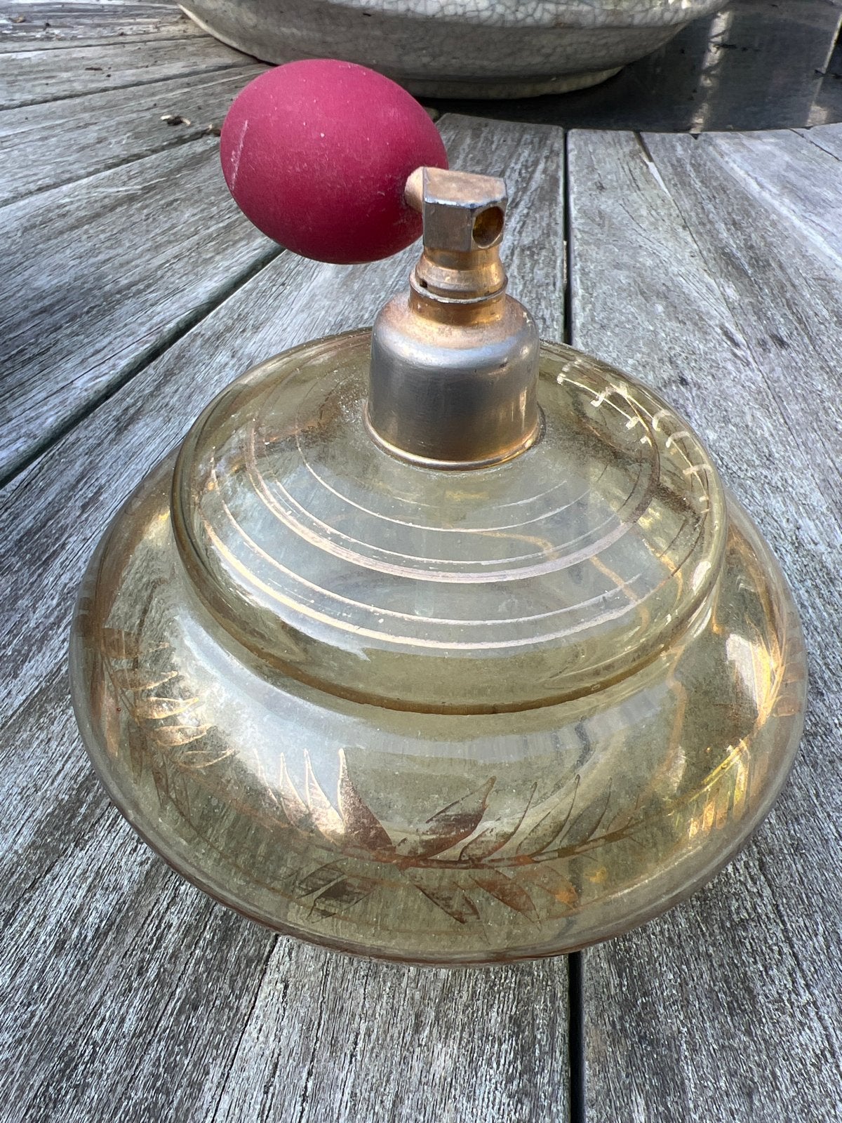 Vintage parfumverstuiver met rood pompje, Antiek en Kunst, Ophalen of Verzenden