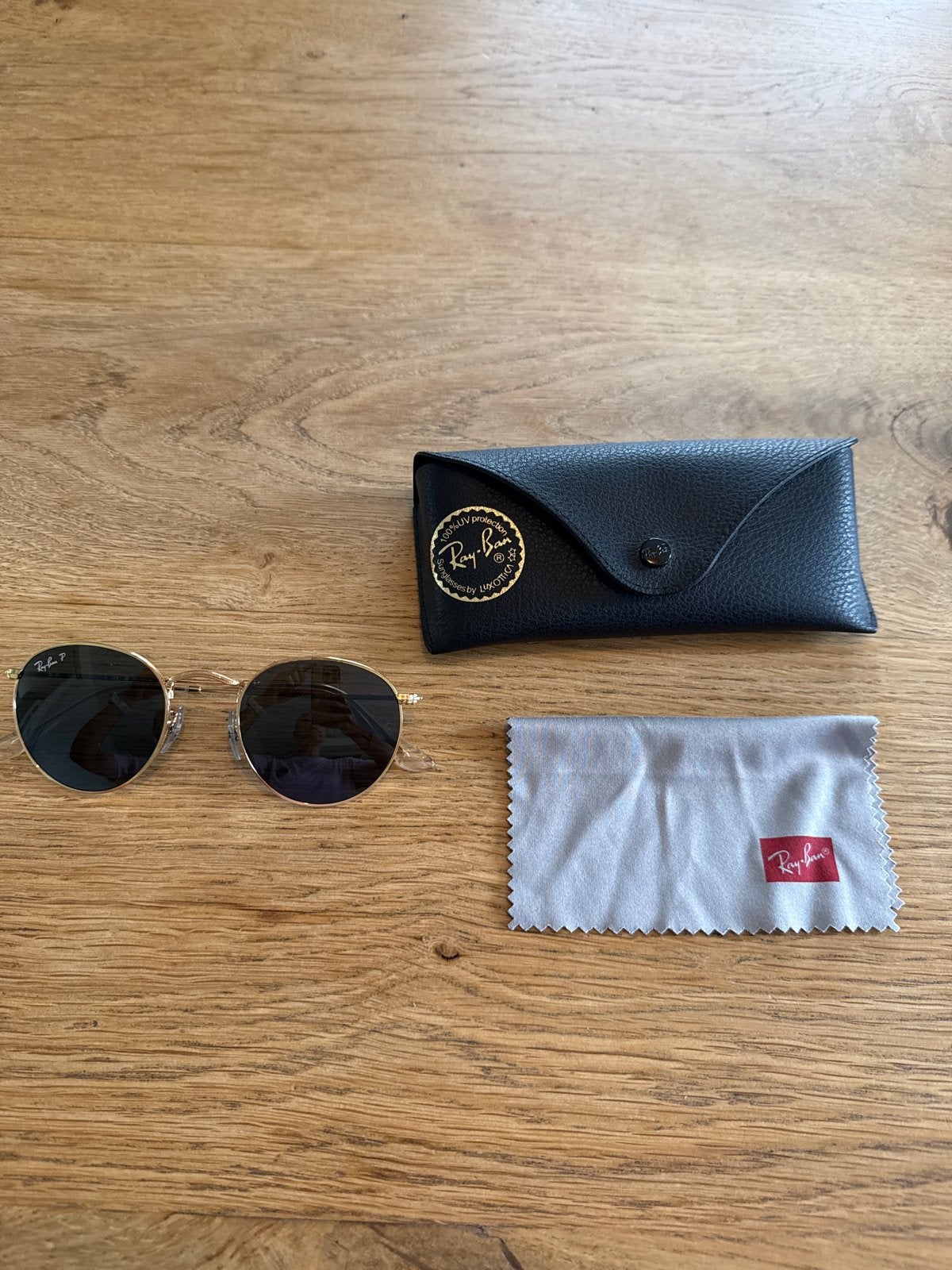 Ray-Ban RB3447 Round Metal Polarized – goud – originele etui, Sieraden, Tassen en Uiterlijk, Zonnebrillen en Brillen | Dames, Zonnebril