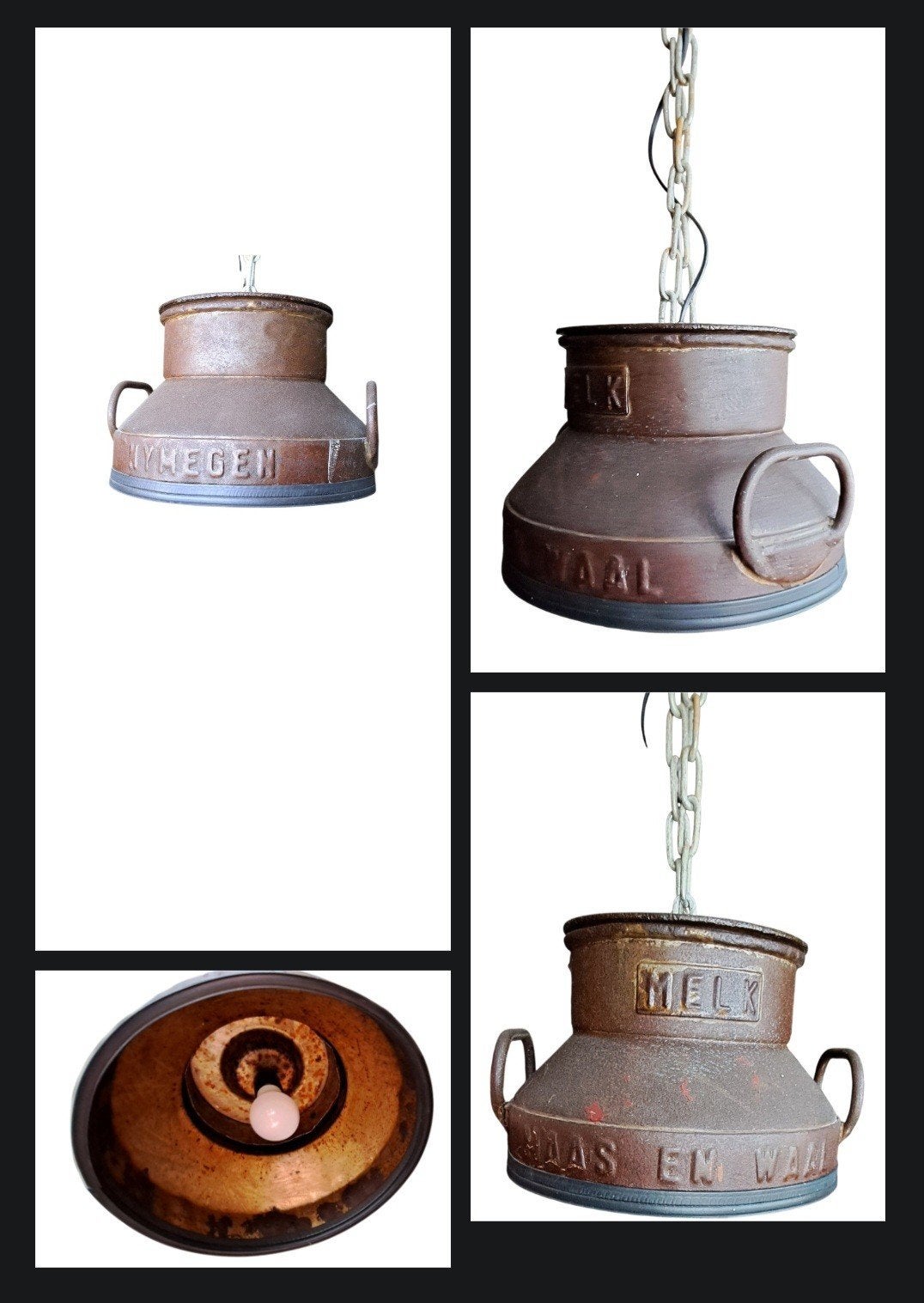 Unieke vintage melkbus hanglamp - Nijmegen Maas en Waal, Ophalen of Verzenden