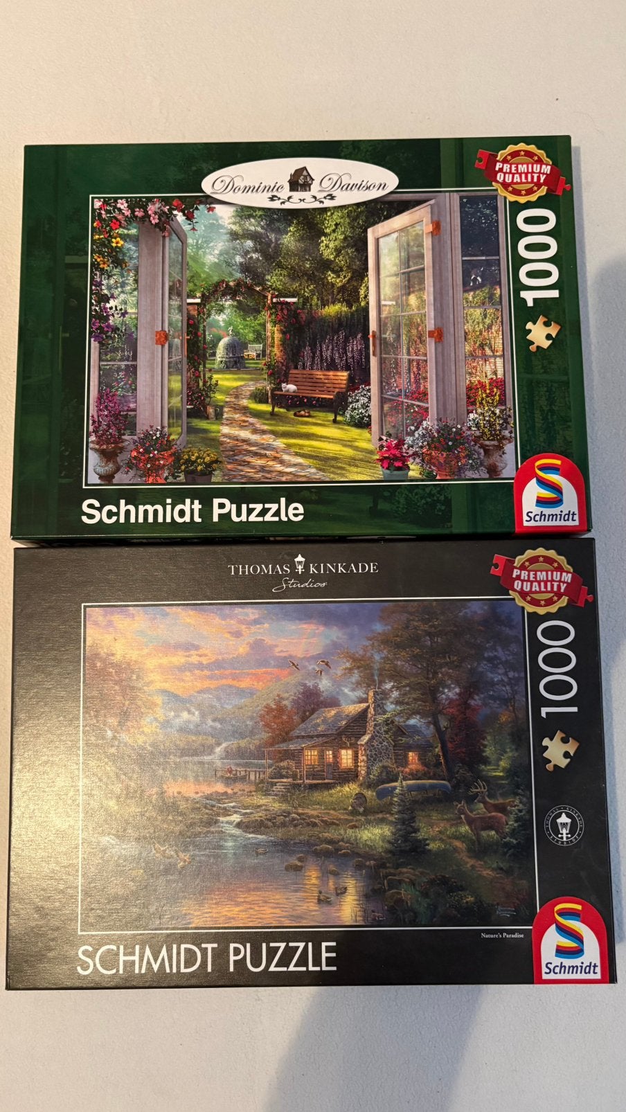 2 Schmidt puzzels, Ophalen of Verzenden, 500 t/m 1500 stukjes, Zo goed als nieuw, Legpuzzel