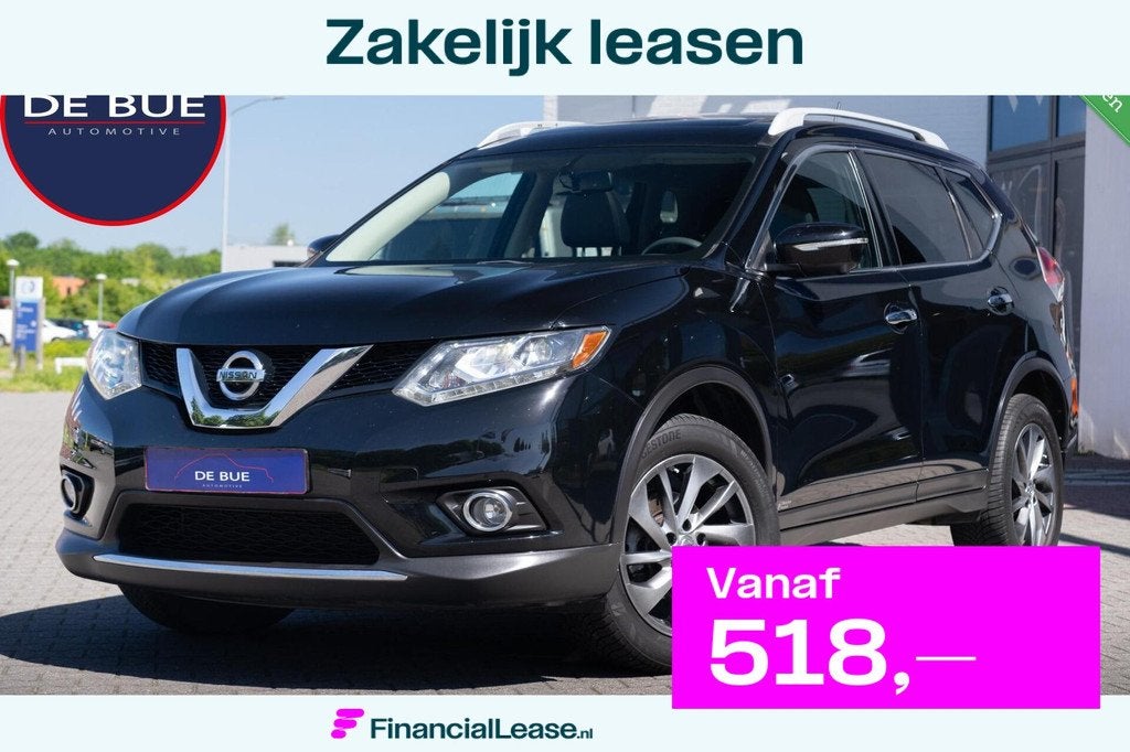 Nissan X-Trail|Rogue 2.5 Automaat|Tekna+|Trekhaak|Leder|Bose, 4 cilinders, Zwart, Bedrijf, 173 pk