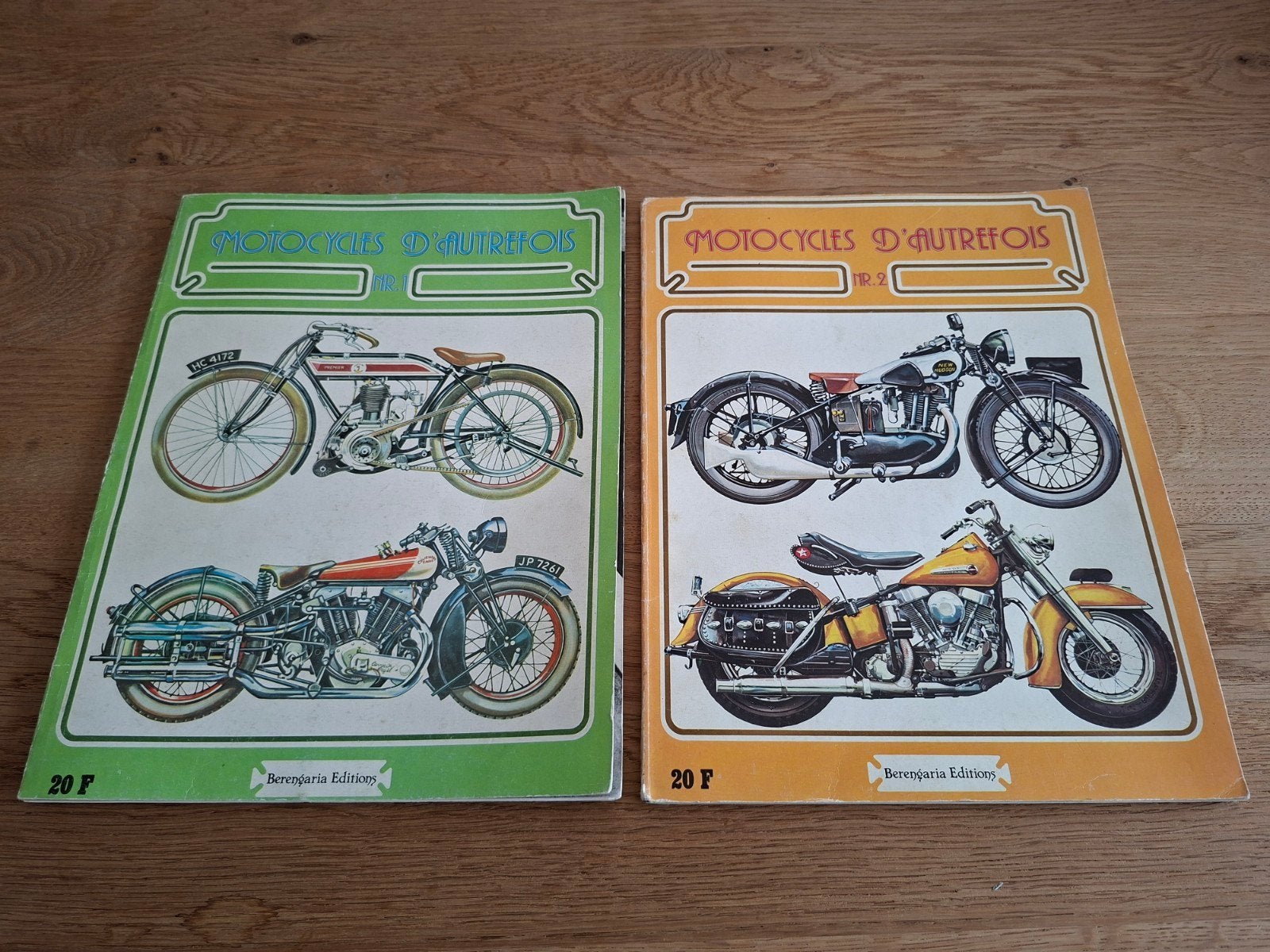 Motocycles D'autrefois nr. 1 en 2, Ophalen of Verzenden